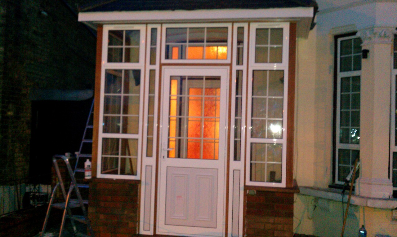 uPVC porch with Georgian bar glazing installed in Islington